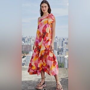 ❤️ Offers FARM Rio Vibrant One-Shoulder Dress